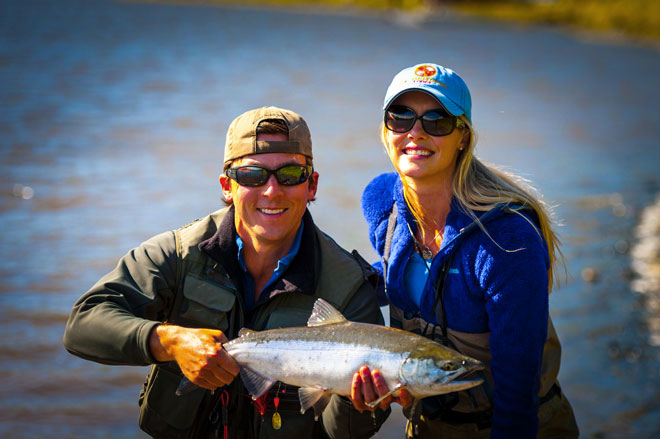 alaska river fishing salmon