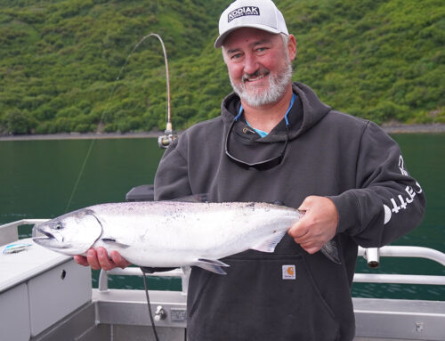 King fishing in Alaska